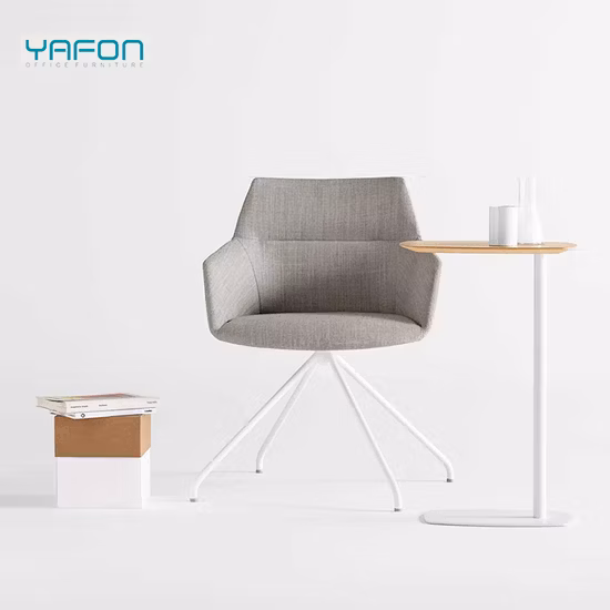 Office Furniture Armrests Visitor Conference Fabric Chair with Fixed Legs