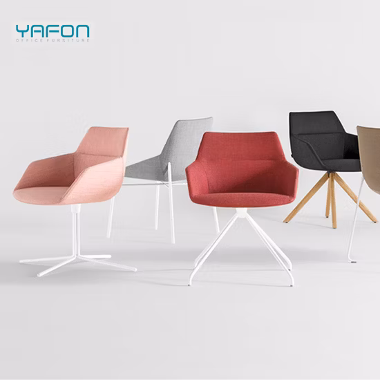 Office Furniture Armrests Visitor Conference Fabric Chair with Fixed Legs