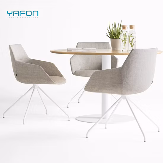 Office Furniture Armrests Visitor Conference Fabric Chair with Fixed Legs