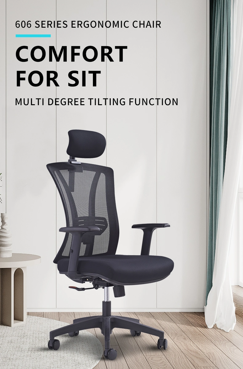 China Home Office Chair High Back Executive Mesh Ergonomic Chair Factory PC Gamer Work Desk Chair Wholesale Staff Chair Office Sample Customization