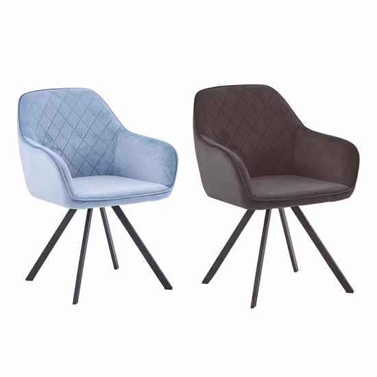 Chaise de salle à manger en velours de haute qualité, approvisionnement d'usine