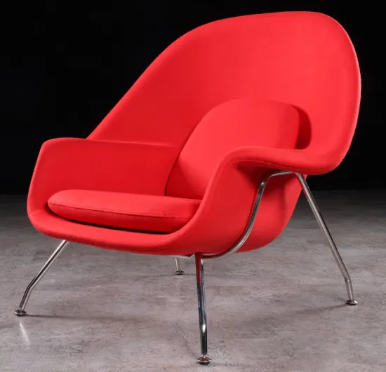 Réplique Miller salon revêtement en cuir rotatif emblématique intérieurs chaise longue avec repose-pieds