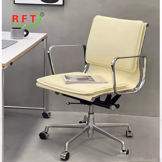 Réplique de bonne conception de meubles commerciaux faits à la main, fauteuil de salle d'attente en PU noir