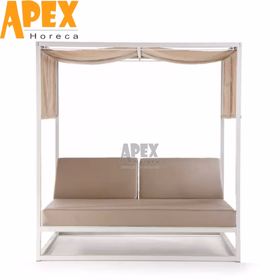 Mobilier d'extérieur en aluminium, hôtel, piscine, chaise de plage, chaise longue, canapé-lit, lit de repos