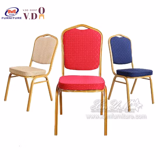 Chaise de banquet de salle à manger de restaurant d'hôtel en métal en aluminium empilable (XYM